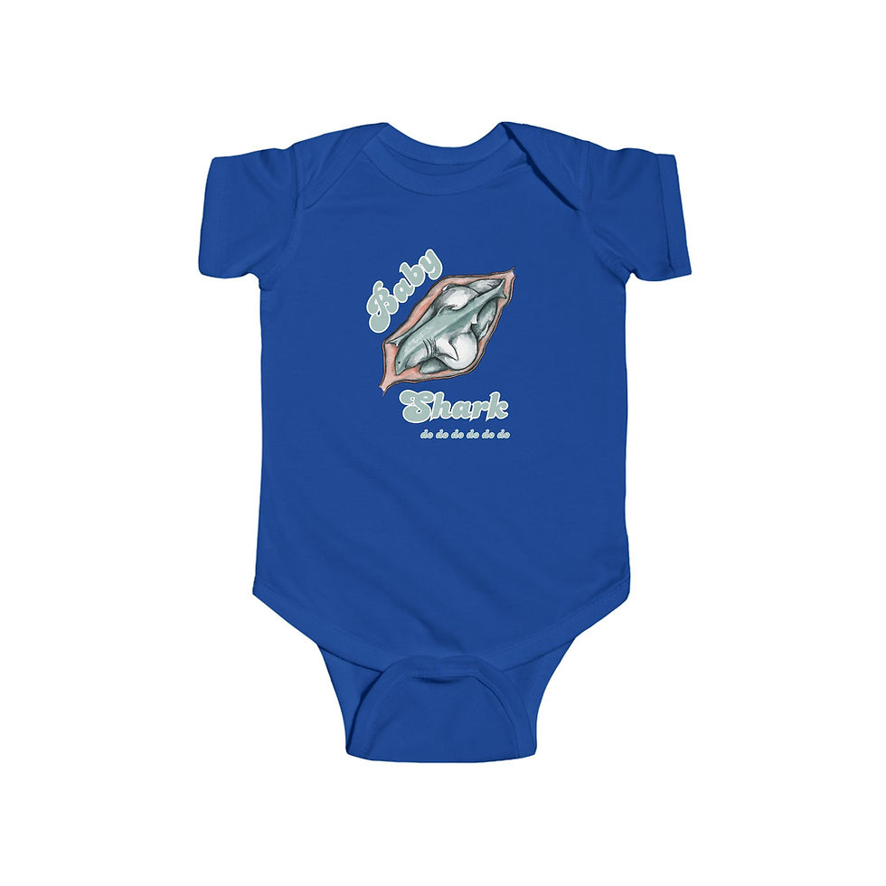 Thumbnail: Baby Shark Infant Fine Jersey Bodysuit