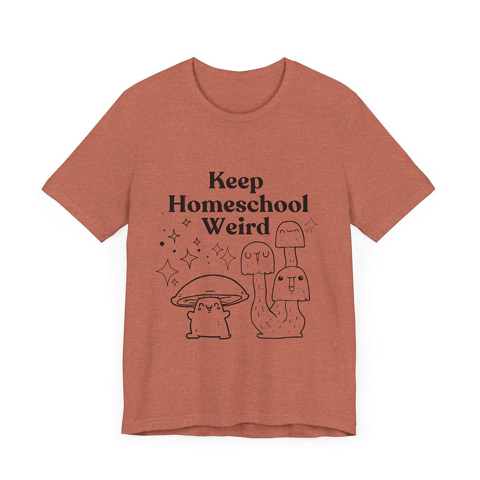 Thumbnail: Keep Homeschool Weird Fungi Unisex  Adult Teen Tee