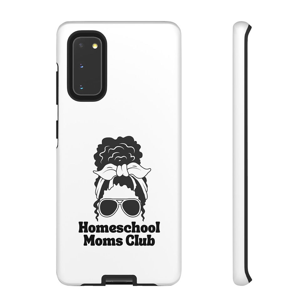 Thumbnail: Homeschool Mom Club - Curly - White - Phone Case
