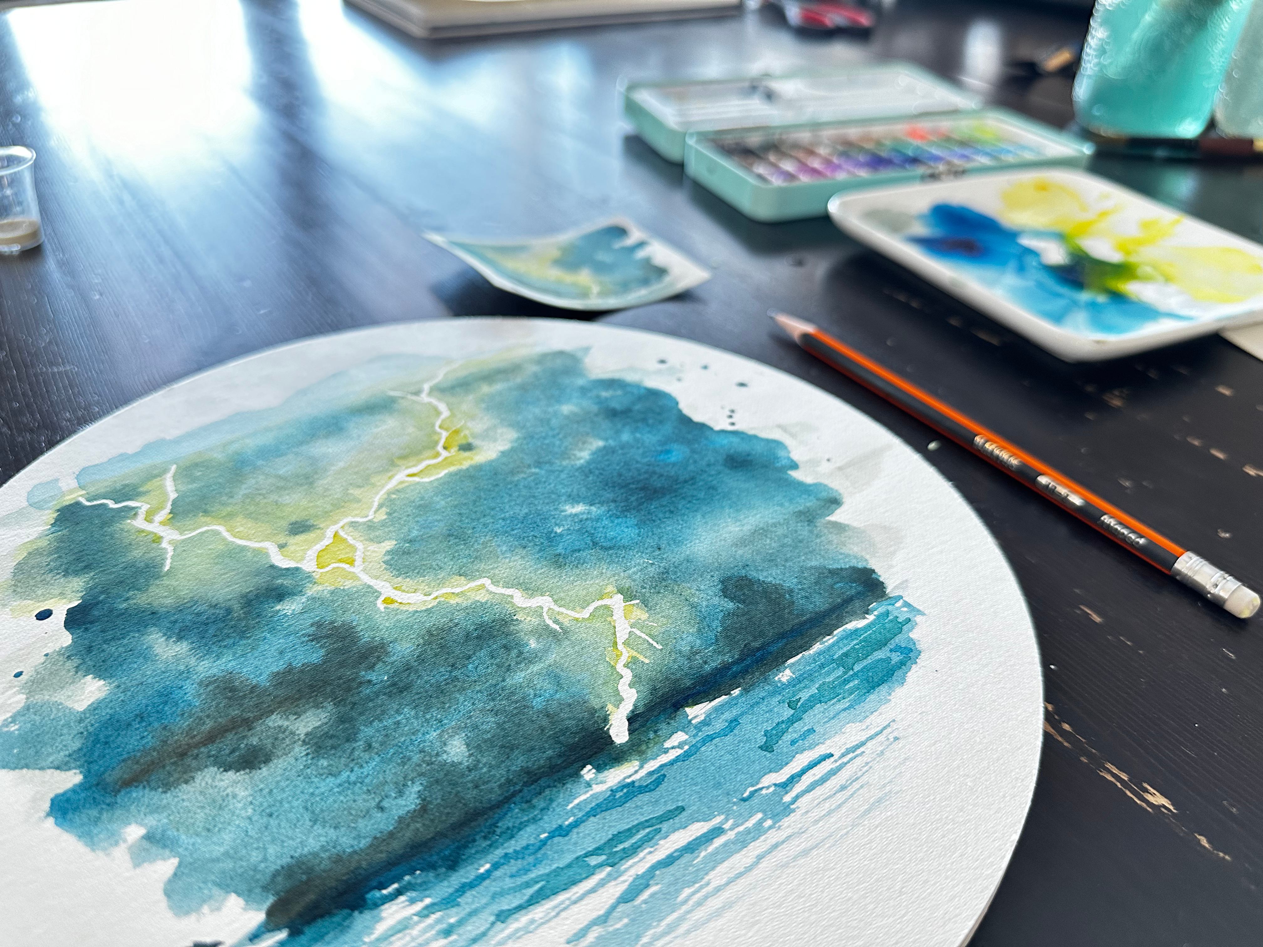 Storm Watercolor Art Tutorial