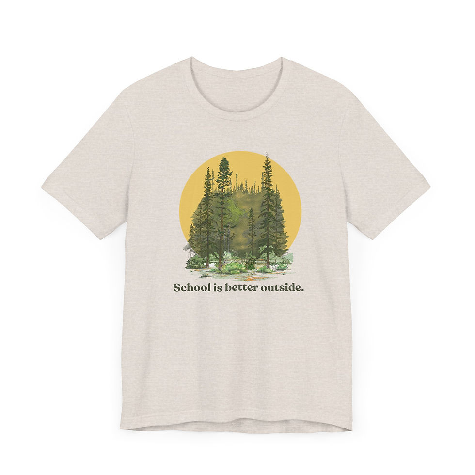 Thumbnail: School is Better Outside Unisex Jersey Short Sleeve Tee