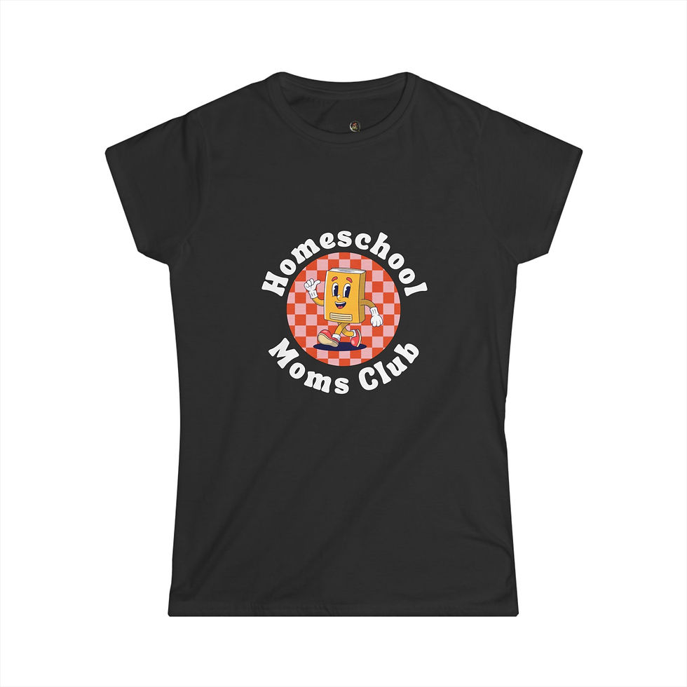 Thumbnail: Retro Homeschool Mom Club - LH - Women's Softstyle Tee
