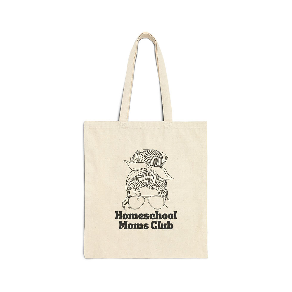 Homeschool Mom Clubs Cotton Canvas Tote Bag