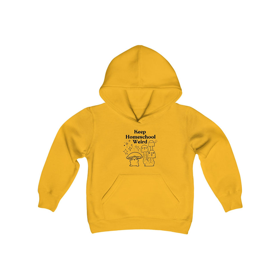 Thumbnail: Keep Homeschool Weird Child Heavy Blend Hooded Sweatshirt