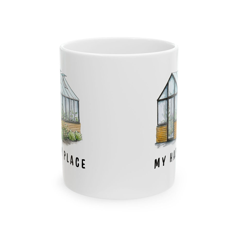 Thumbnail: My Happy Place Ceramic Mug, (11oz, 15oz)