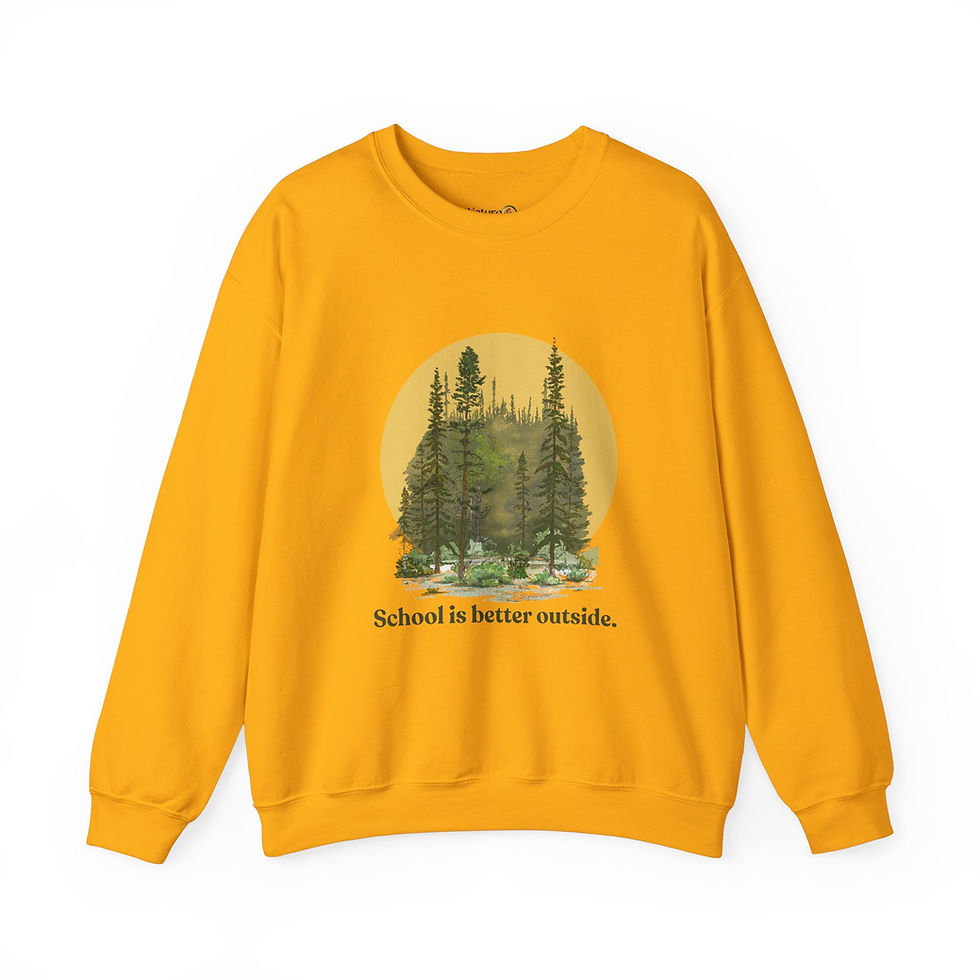 Thumbnail: School is Better Outside Light Unisex Heavy Blend™ Crewneck Sweatshirt