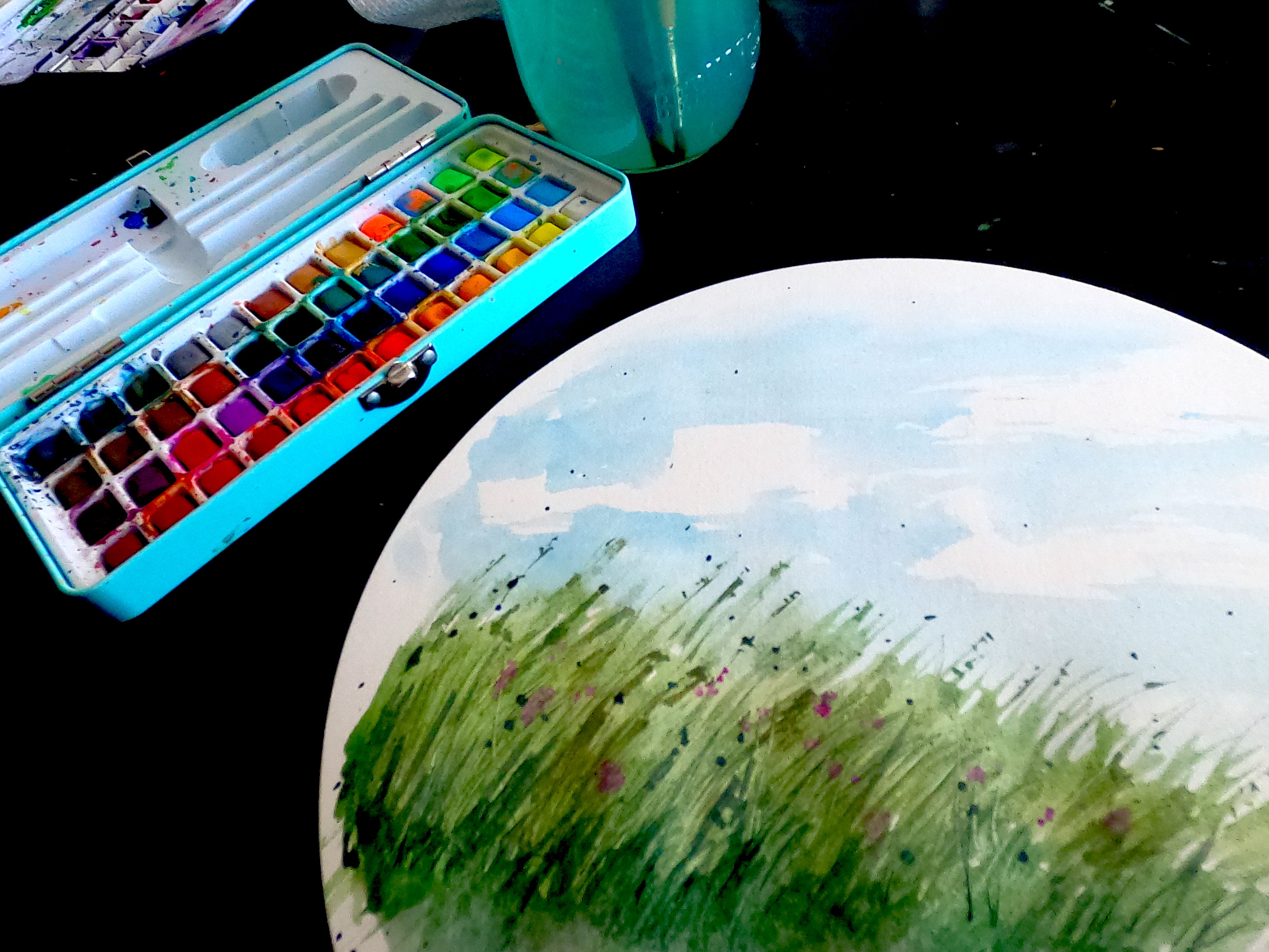Prairie Grass Watercolor Art Tutorial