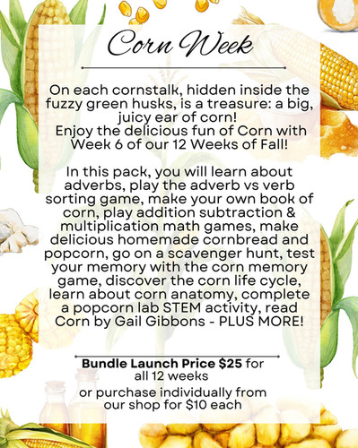 6. Corn Week - 12 Weeks of Fall | FTL of Homeschooling