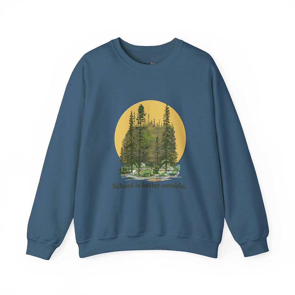 Thumbnail: School is Better Outside Light Unisex Heavy Blend™ Crewneck Sweatshirt