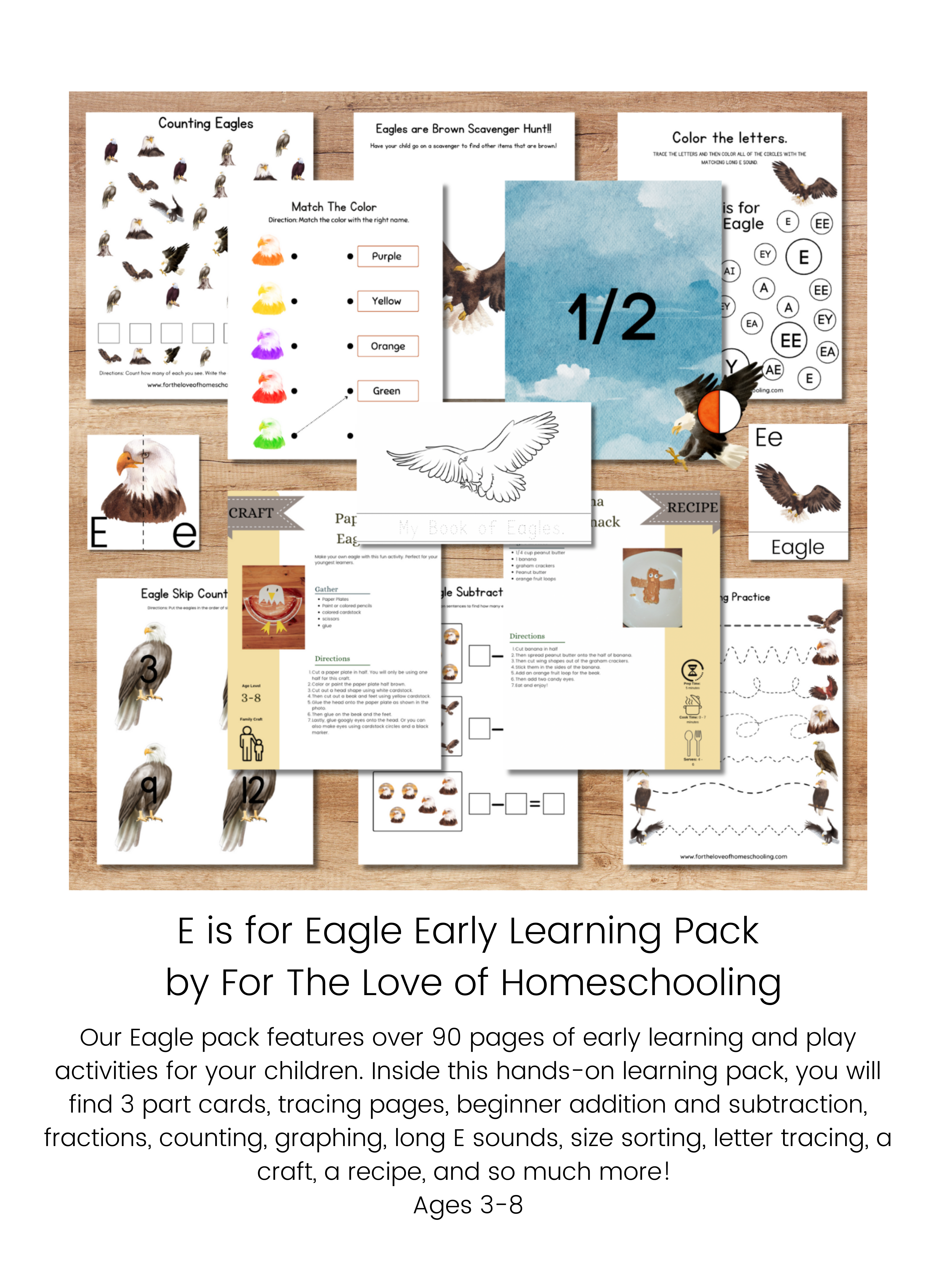 Ee is for Eagle - A Long E Learning Pack