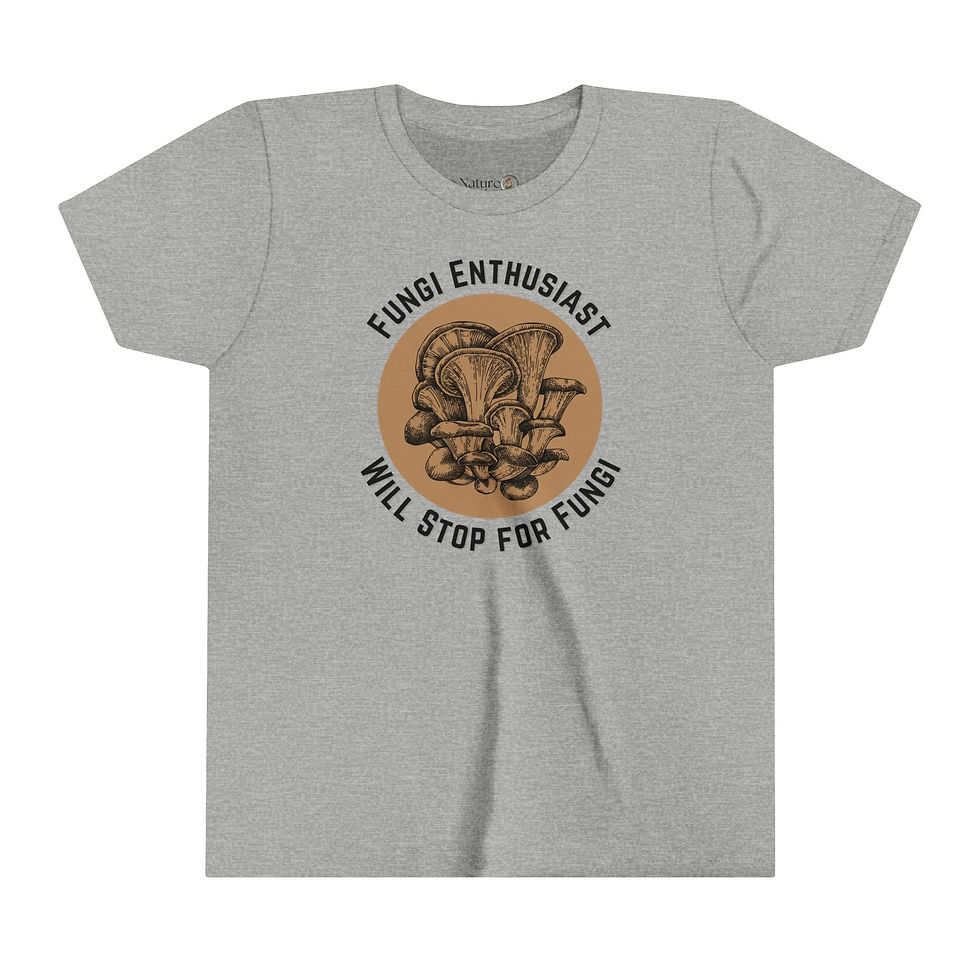 Thumbnail: Fungi Enthusiast Tan/Black Youth Short Sleeve Tee