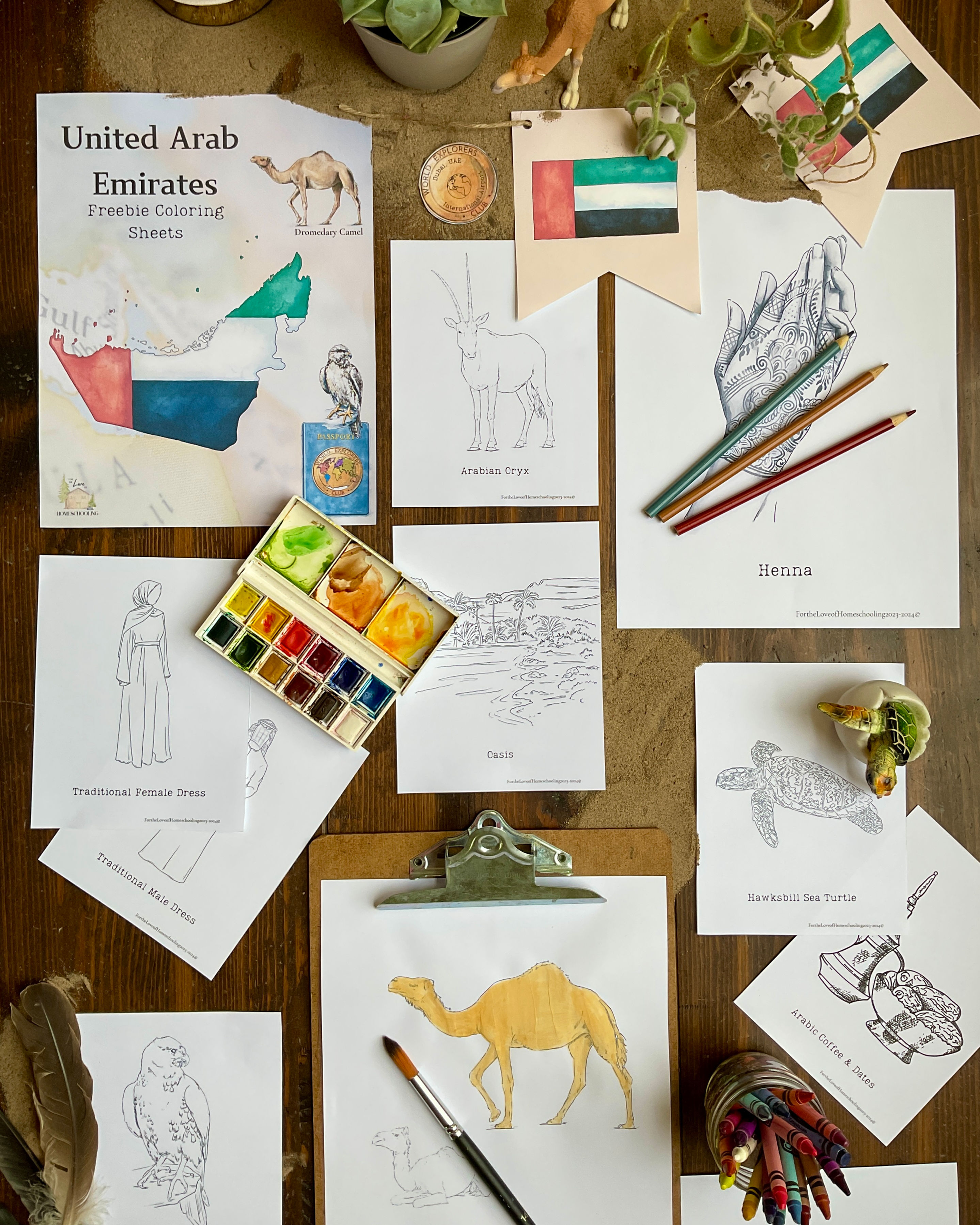 UAE Coloring Pack