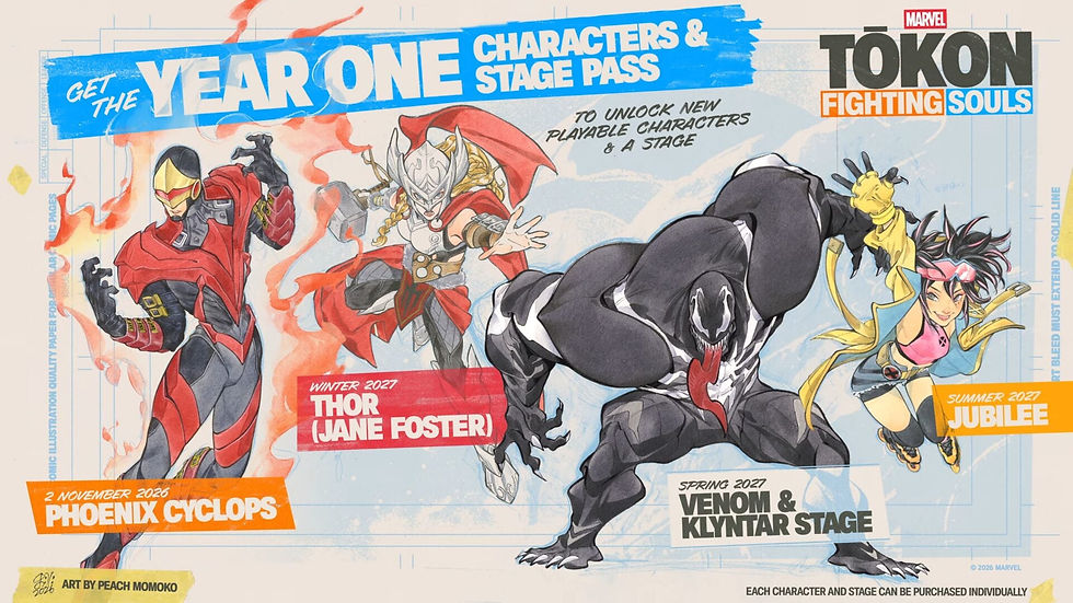 MARVEL Tokon: Fighting Souls stellt Thor, Venom und Jubilee vor