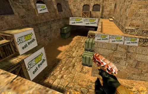 Ingame Werbung von Subway im Videospiel Counter Strike