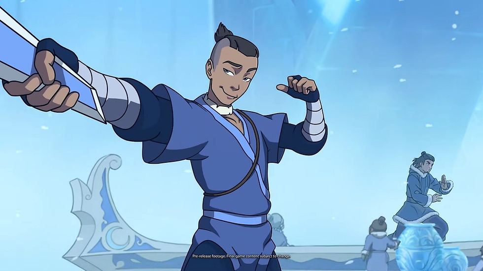 Sokka schwingt den Bumerang in Avatar Legends: The Fighting Game