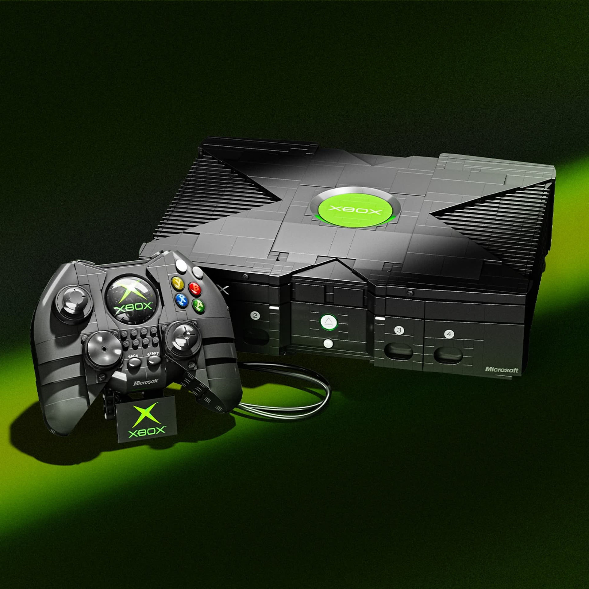 Mattel Brick Original Xbox Set aus Klemmbausteinen ähnlich wie LEGO