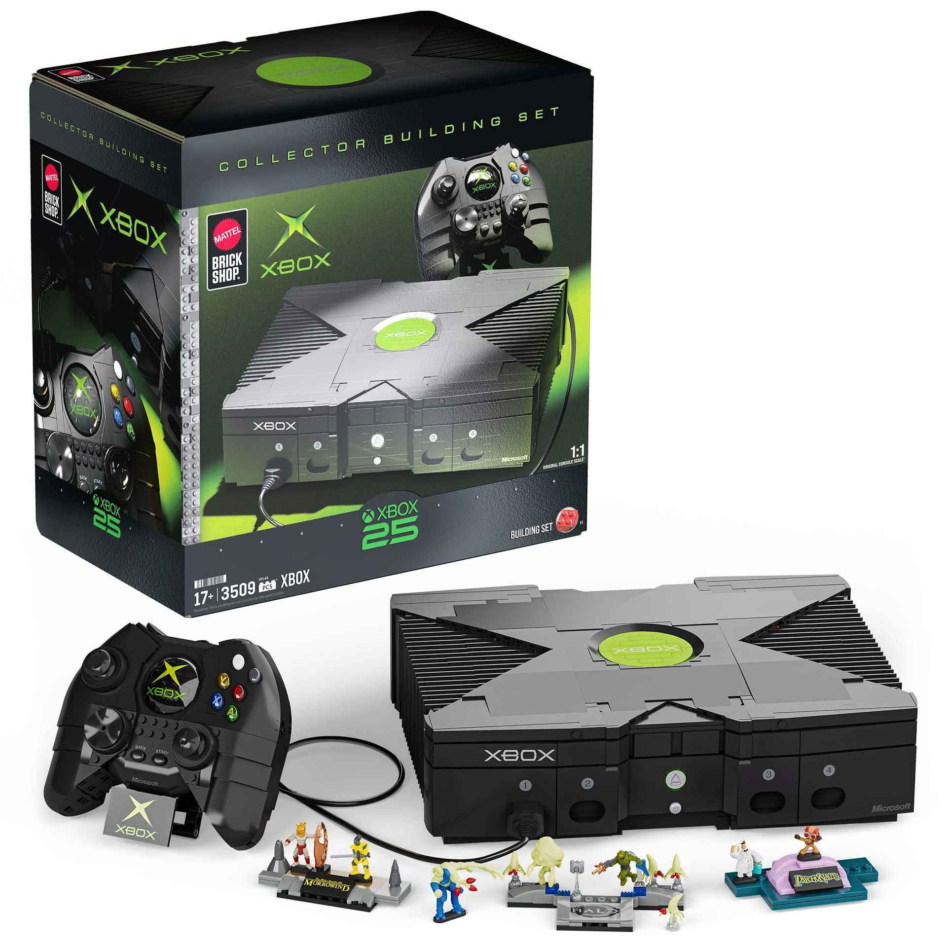 Mattel Brick Original Xbox Set aus Klemmbausteinen ähnlich wie LEGO