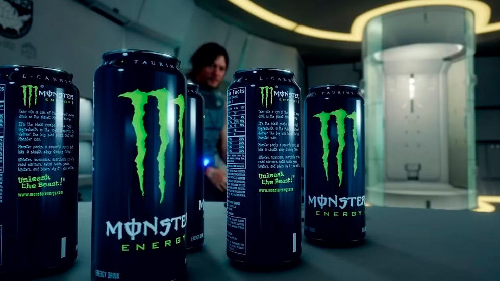 Ingame Werbung von Monster Energy im Spiel Death Stranding