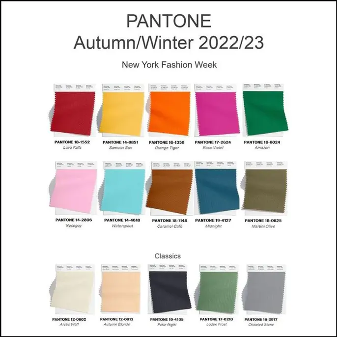 Fall & Winter 2022/2023 Colors!