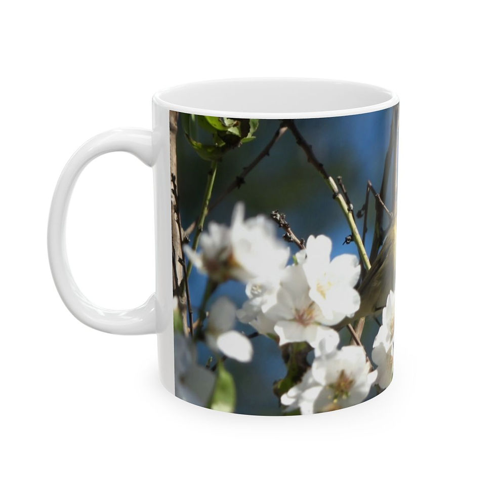 Thumbnail: Unique Gift for Her or Him: Almond Blossom & Bird Photo Coffee Mug