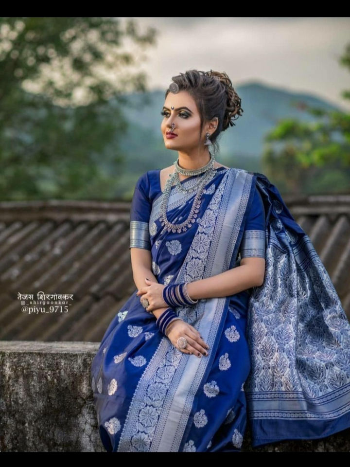 Thumbnail: Banarasi Silk with Jacquard Saree