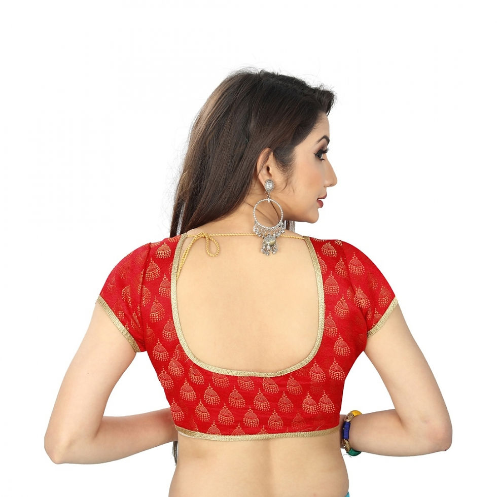 Thumbnail:    Generic Women's Nylon, Inner-Cotton Full Stitched Padded Blouse (Red).