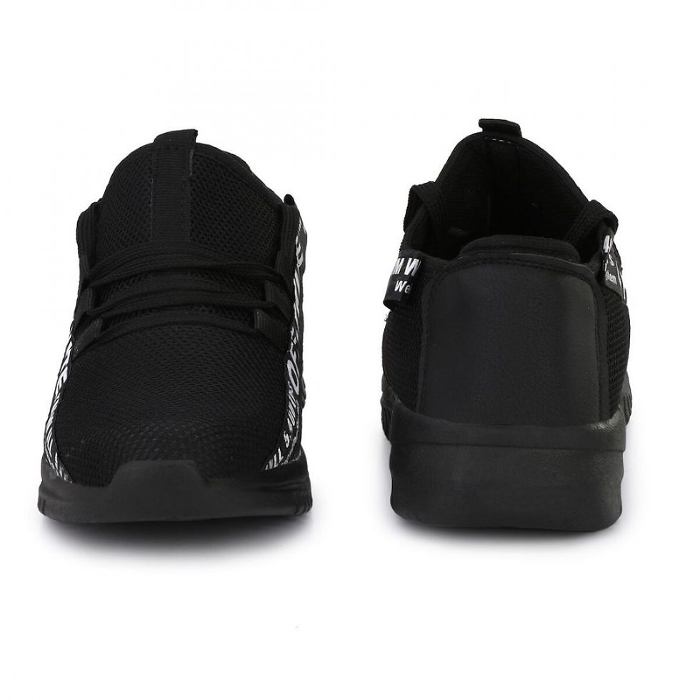 Thumbnail: Generic Men Black,White Color Mesh Material  Casual Sneakers