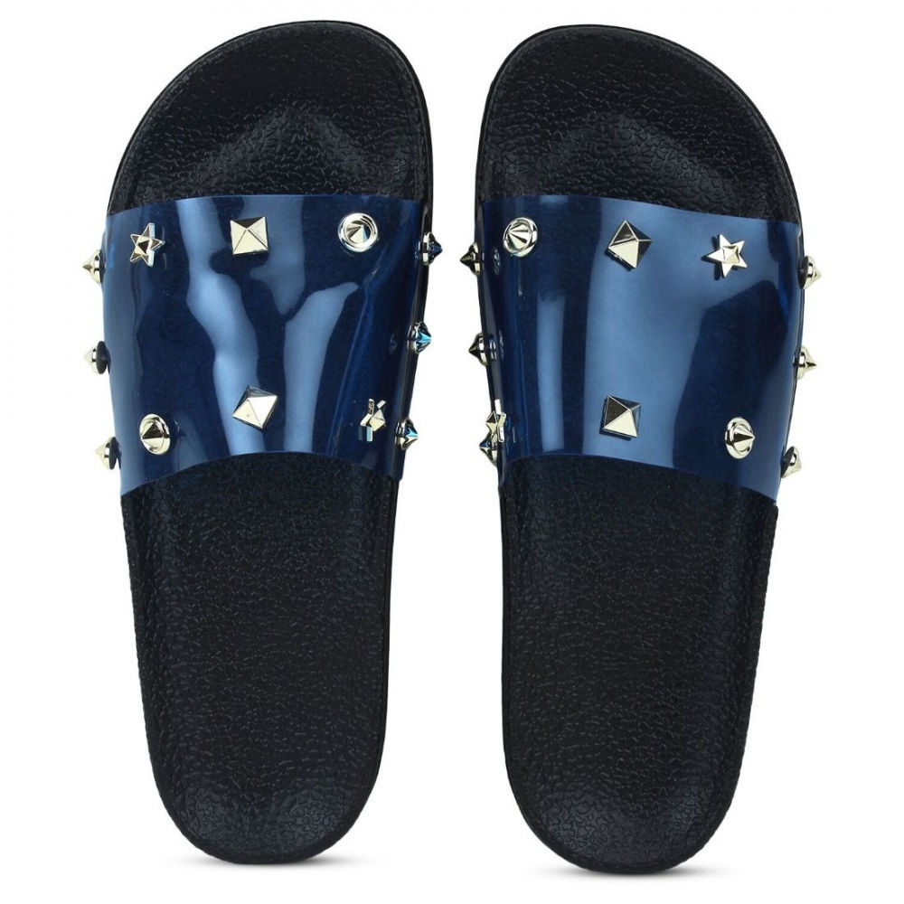 

Generic Women Navy Blue Color Synthetic Material Casual Sli