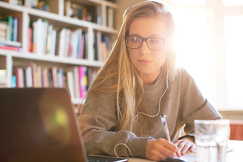 Studying in the Library