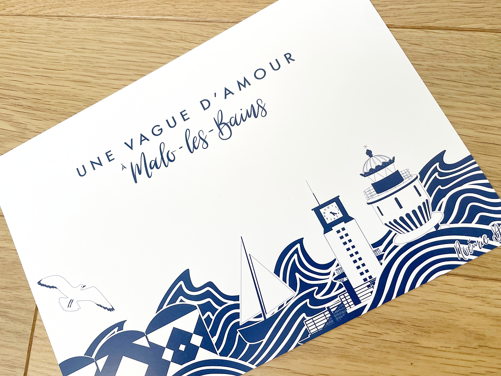 Miniature : Vague d'amour à Malo-les-Bains (bleu marine)