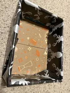 Wrap the bottom of the box.