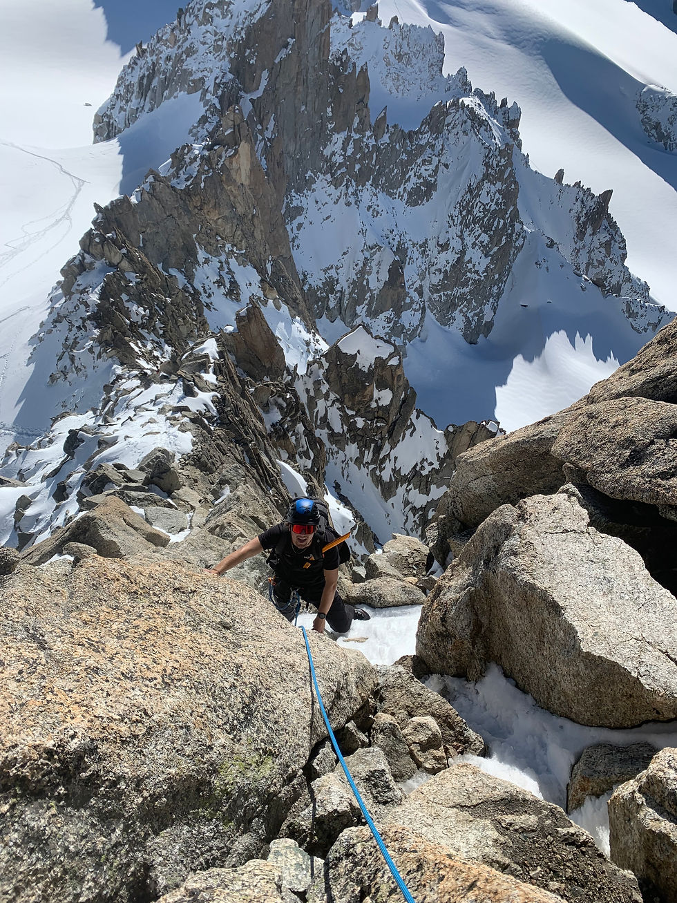 Paul à l'Aiguille du Tour