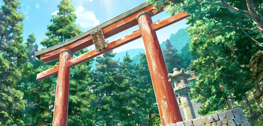 Gif Torii atardeciendo