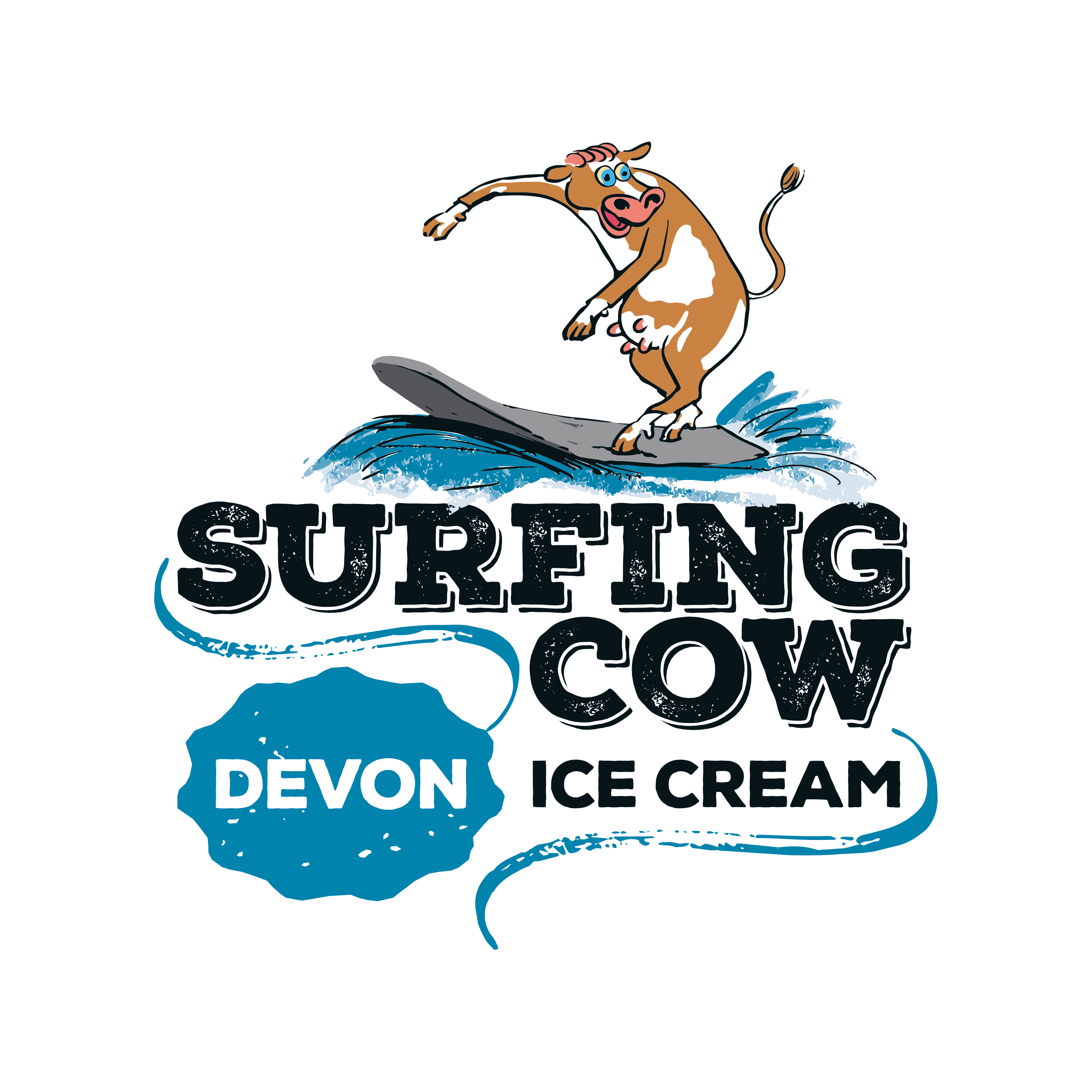 Surfing Cow