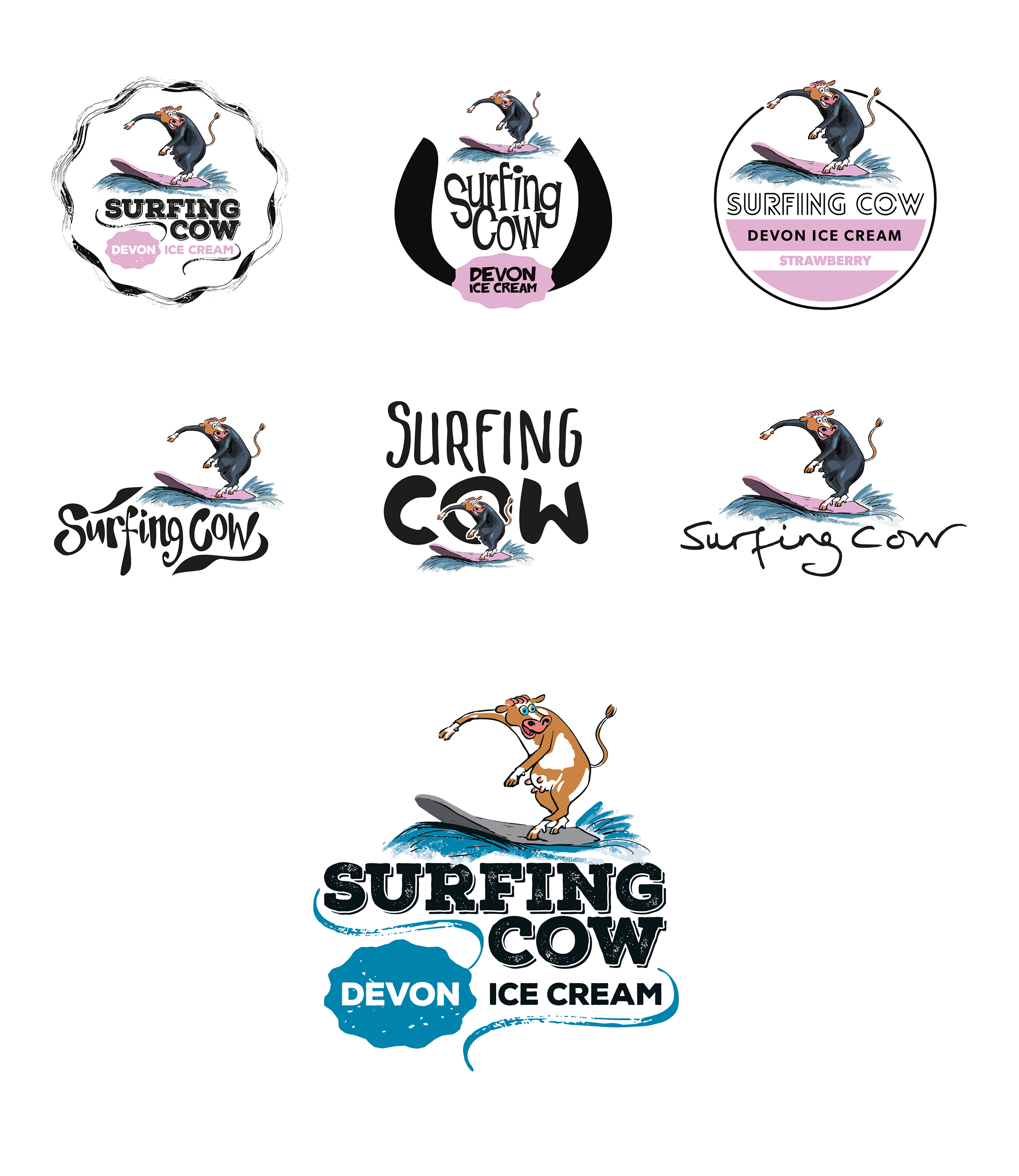 Surfing Cow Ice Cream