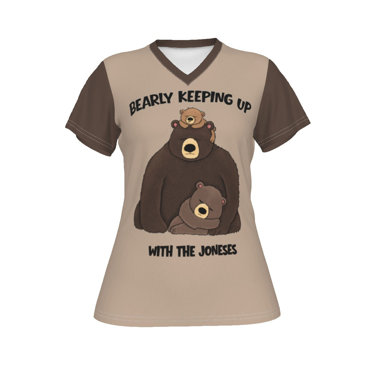 Bearly Keeping Up (Joneses) - V neck tee