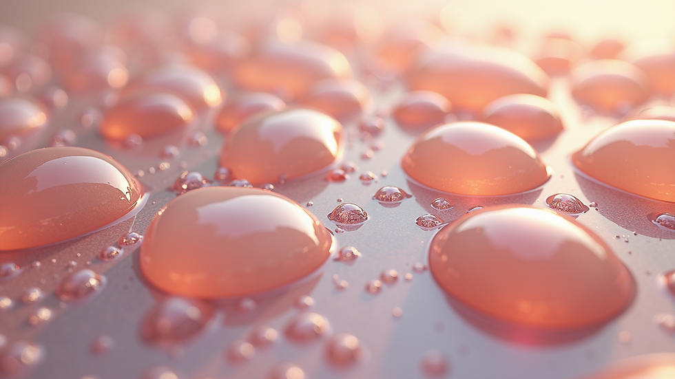 High angle view of resin pieces with bubbles and imperfections