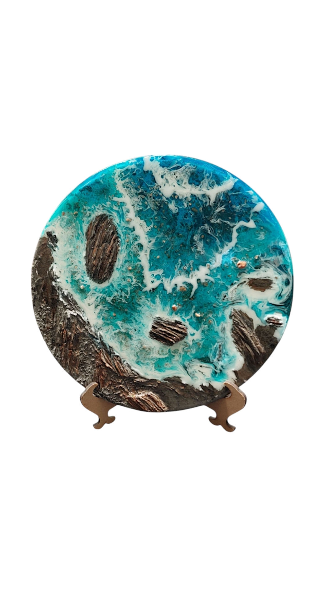 ocean resin wall art