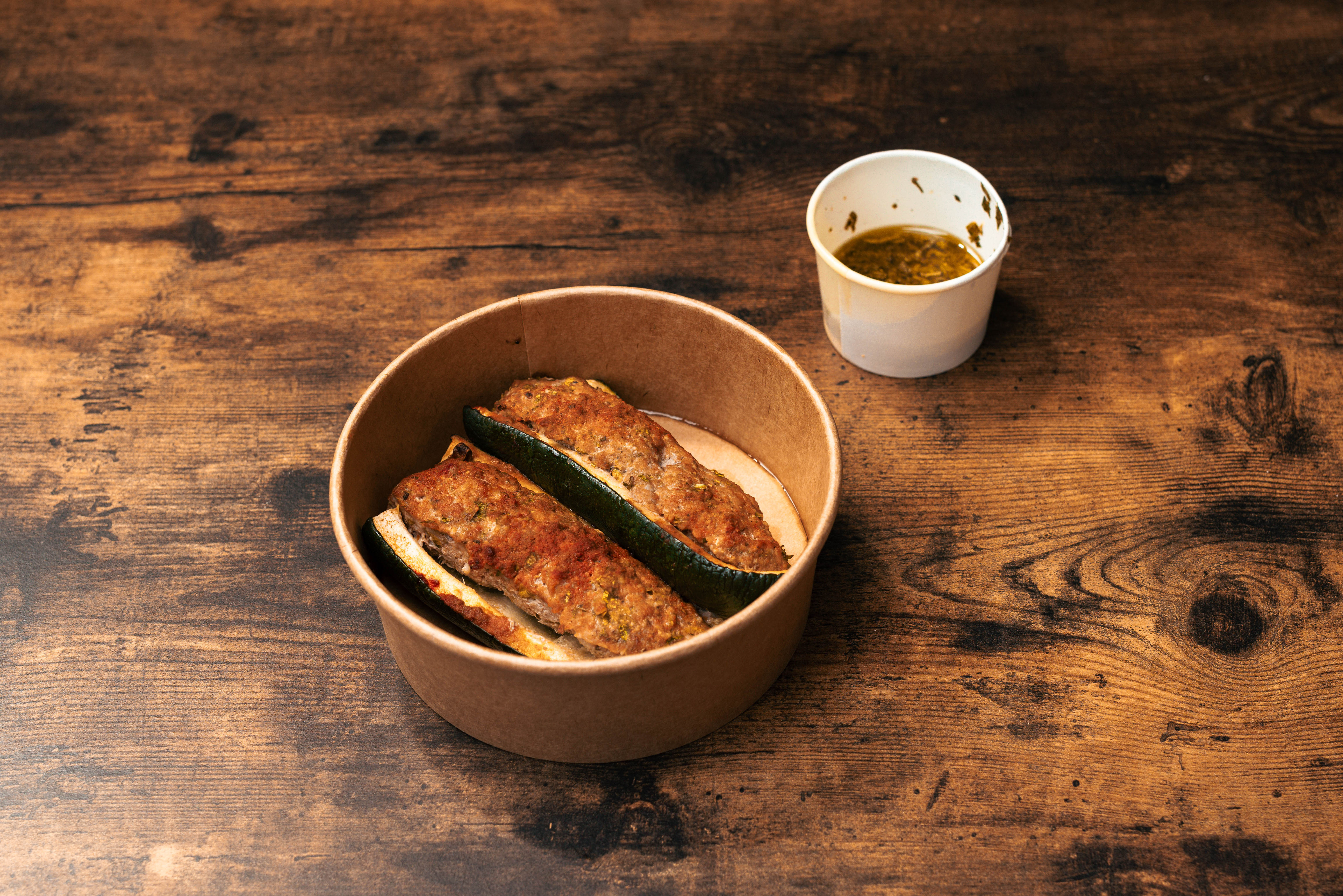 COURGETTE STUFFED WITH PORK MINCE