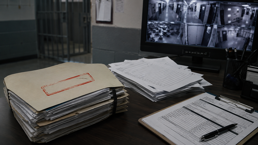 Ignored inmate grievances and incident reports representing prison oversight failures and weak accountability
