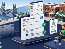 A professional reputation management illustration showing a Minnesota small business Google profile with strong recent reviews, a high star rating, and owner responses driving local search visibility and customer trust in the Twin Cities market.