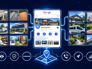 Google Business Profile photo strategy showing local business work team location vehicles and customer trust signals