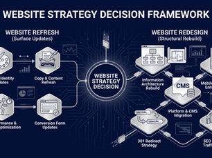 Website redesign vs refresh decision framework for small business websites