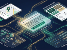A professional illustration showing a structured business website being referenced and cited inside an AI search summary with entity signals, FAQ sections, and schema markup reinforcing visibility.