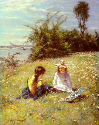 "The Dandelion Clock", William John Hennessy (1839-1917)