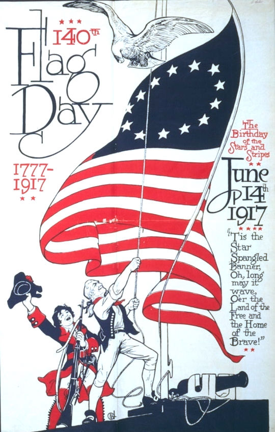 140th Flag Day Poster, 1917