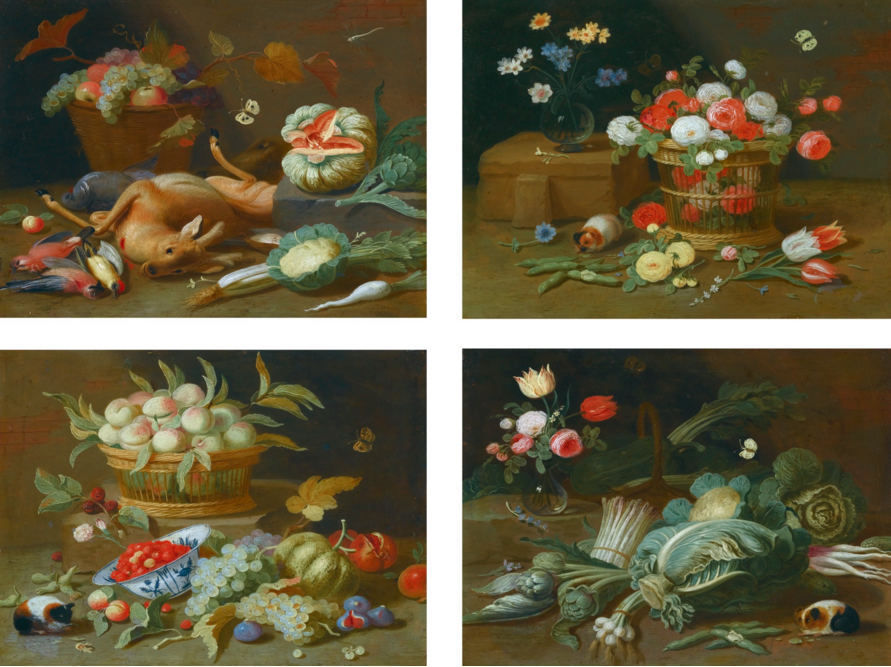 Still Life with Fruits & Flowers