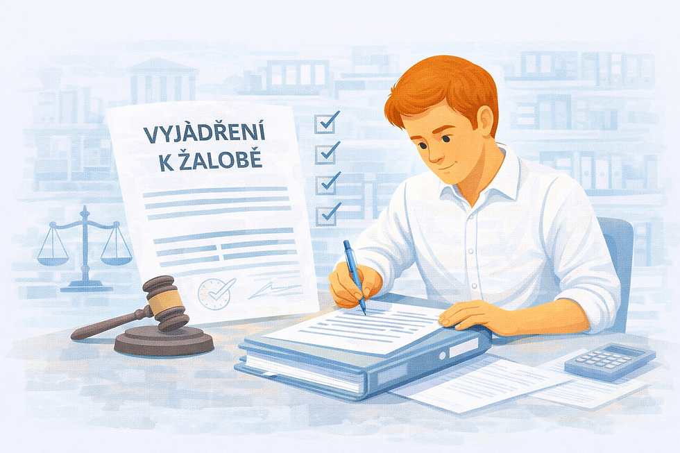 Vyjádření k žalobě je klíčovým krokem v situaci, kdy vám byla doručena žaloba. Právě tento dokument určuje, jak bude soud na začátku řízení vnímat vaši pozici, a může zásadně ovlivnit další průběh sporu. Přesto řada lidí význam vyjádření k žalobě podceňuje nebo jej podá příliš obecně.
Pokud připravujete vyjádření k žalobě, je nejprve nutné věnovat pozornost lhůtě stanovené soudem. Ta bývá zpravidla krátká a její zmeškání může vést k tomu, že soud rozhodne bez vašeho aktivního zapojení. V některých případech může dojít i k vydání rozsudku pro uznání.
Základem kvalitního vyjádření k žalobě je jasné vymezení, v čem se žalobou nesouhlasíte. Nestačí pouze uvést, že nárok odmítáte. Vyjádření k žalobě by mělo obsahovat konkrétní skutkové i právní argumenty, které vysvětlují, proč je žaloba neoprávněná nebo nesprávná.
Důležitou součástí je také označení důkazů. Pokud tvrdíte, že dluh nevznikl, byl zaplacen nebo je promlčený, je potřeba tato tvrzení doložit. Soud vychází především z toho, co strany tvrdí a prokazují. Vyjádření k žalobě bez důkazů má proto výrazně nižší váhu.
V praxi se často stává, že žalovaný reaguje pouze stručně nebo emotivně. Takový přístup ale není účinný. Soud nehodnotí pocity, ale konkrétní tvrzení a důkazy. Proto by mělo být vyjádření k žalobě strukturované, věcné a přehledné.
Dalším důležitým aspektem je úplnost. Do vyjádření k žalobě by měly být zahrnuty všechny podstatné námitky. Dodatečné doplňování argumentů v průběhu řízení může být procesně omezené a méně účinné.
V některých případech může být vhodné zvážit i návrh na smír nebo jinou formu dohody. Vyjádření k žalobě nemusí být nutně konfrontační, ale mělo by vždy chránit vaše právní postavení.
Z praktického hlediska je důležité pracovat s dokumenty, které máte k dispozici. Smlouvy, komunikace, faktury nebo jiné podklady mohou být rozhodující. Čím kvalitnější podklady, tím silnější vyjádření k žalobě.
Je také potřeba si uvědomit, že vyjádření k žalobě není jen formalita. Jde o základní procesní krok, který může ovlivnit výsledek celého sporu. Proto se vyplatí věnovat mu dostatečnou pozornost nebo využít právní pomoc.
Naše advokátní kancelář v Brně pomáhá klientům připravit vyjádření k žalobě tak, aby bylo právně přesné, strategicky promyšlené a odpovídalo konkrétní situaci. Každý případ posuzujeme individuálně. První konzultace je zdarma, osobně nebo online.