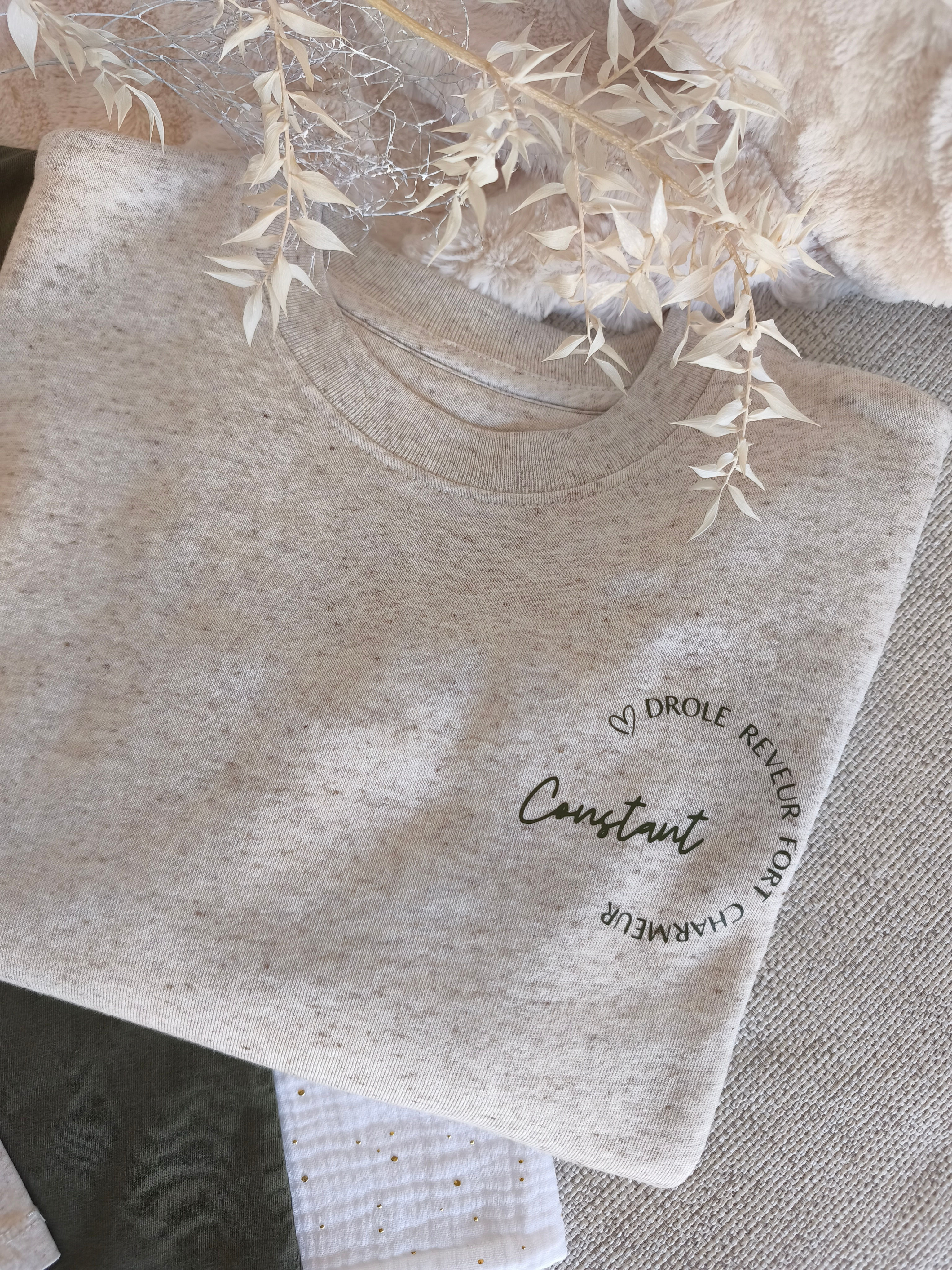 Sweat col rond enfant Prénom et qualités