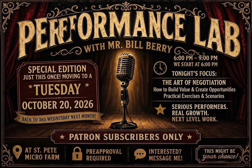 We’re Moving Performance Lab By One Day, Just This Once! (Again)